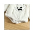 thumbnail image 6 of Baby Girl Boy Halloween Outfits Ghost Oversized Sweater Fleece Romper Onesie Fall Winter Warm Clothes with Hat, 6 of 7