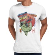 Marvel Spider-Man Brand New Day Men's Hulk Mayhem In Manhattan T-Shirt (Bright White, S-XXXL)