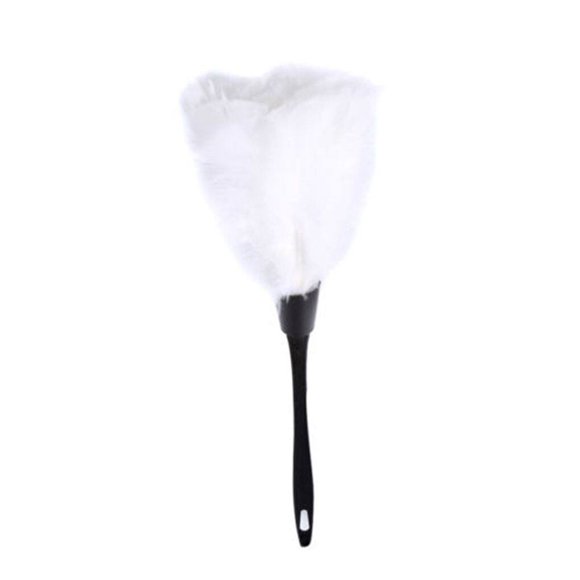 35cm Feather Duster Dust Brush Anti-static Cleaning Brushes Decorations Dust Brush Feather Computer Keyboard Supplies for Bedroom Bathroom White
