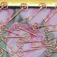 thumbnail image 4 of Llaveros vintage Aokbean, 20 unidades, metal, 8 cm, oro rosa, 4 of 8