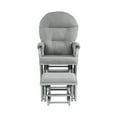 Suite Bebe Madison Glider & Ottoman, Gray Finish with Oyster Cushions