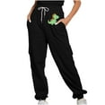 thumbnail image 2 of Women's Petite Athletic Pants with Side Pocket and Elastic Waist for Comfort Running and Active Wear, 2 of 8