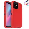 thumbnail image 1 of Entronix Funda Resistente para iPhone 12, Triple Capa, Resistente a Golpes y Anticaídas, Color Rojo, 1 of 5