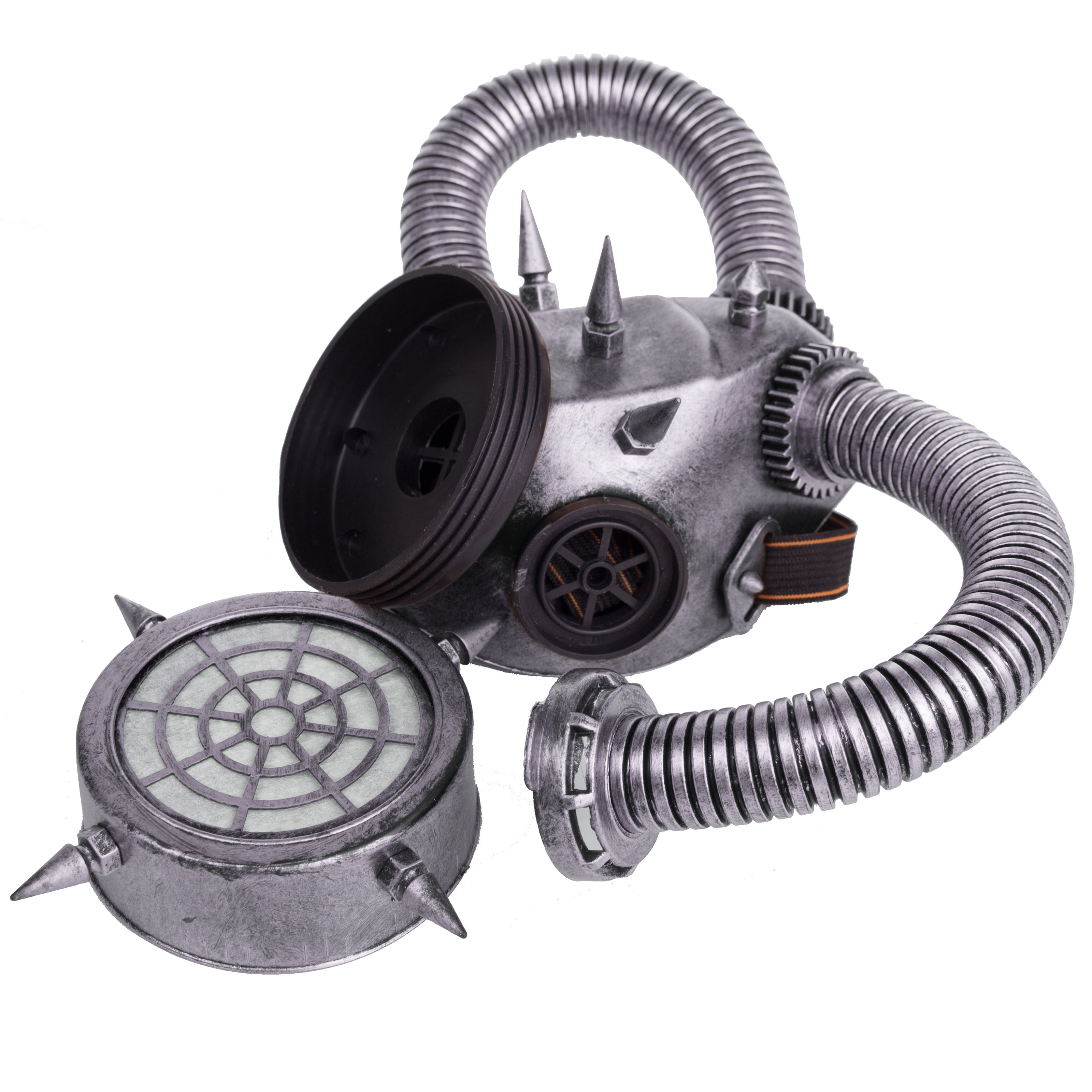 Steampunk Wastelander Respirator Adult Face Silver Halloween