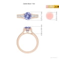 thumbnail image 4 of ANGARA Natural 1.45 ct Tanzanite Tapered Shank Solitaire Engagement Ring in 14K Rose Gold for Women (Size-7mm) | December Birthstone, Anniversary, Jewelry Gift for Women | Natural Tanzanite Ring, 4 of 9