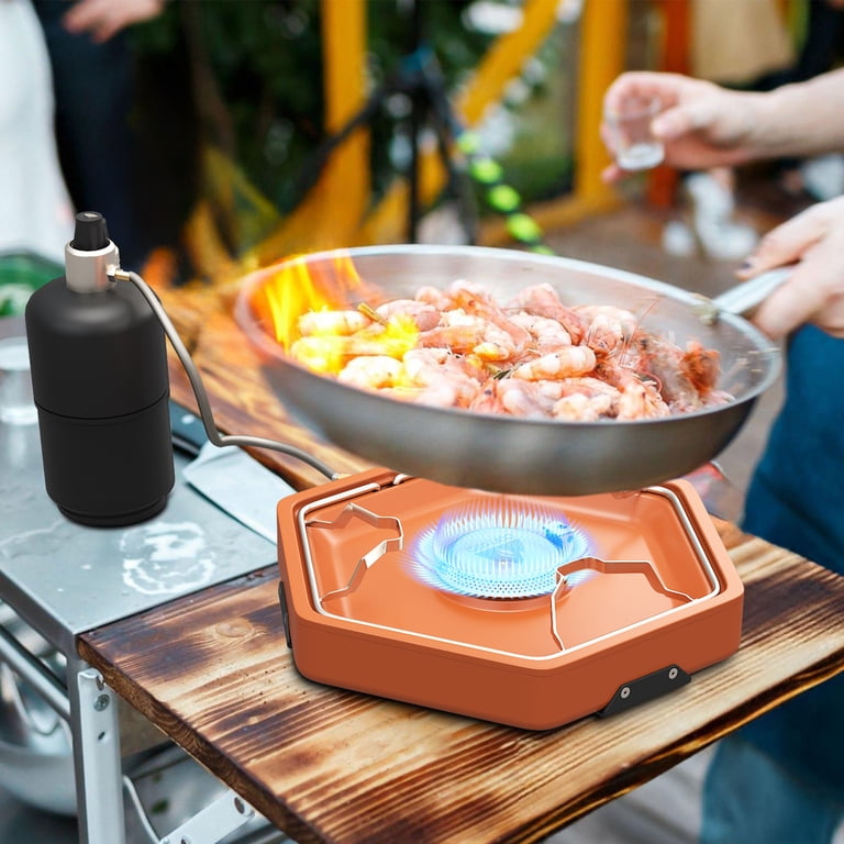 Cofiyard 1-Burner Orange Propane Stove Portable Camping Stove with