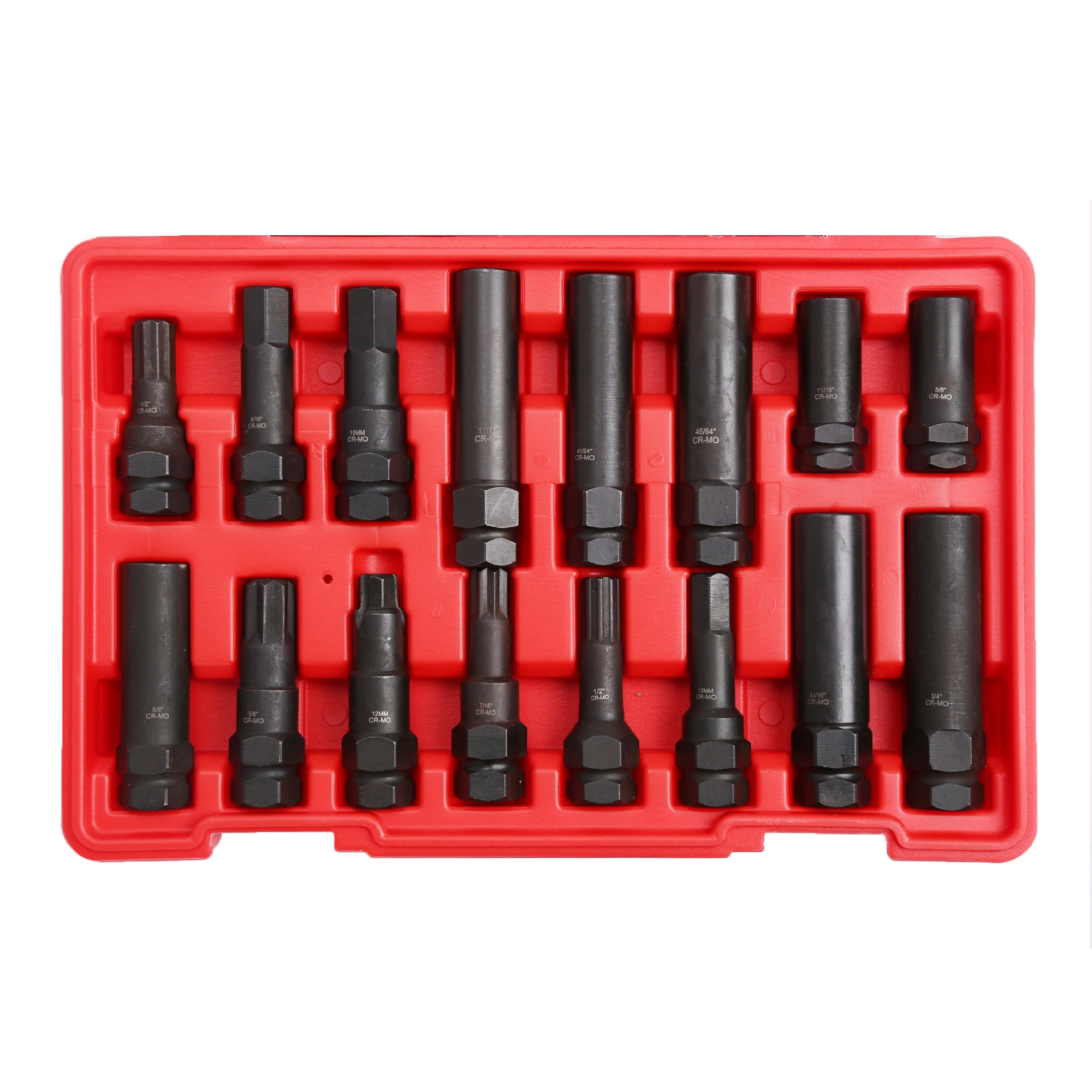 WINMAX AUTOMOTIVE TOOLS Black Locking Lug Nut Master Key Set Spline Star /Hex Style /Thin Wall / Long Lug Key