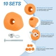 thumbnail image 3 of Rock Climbing Holds, 10 Pcs Climbing Rock Wall Grips with Single Holes for Playground Accessories, Yellow-D, 3 of 7