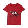 thumbnail image 3 of RXIRUCGD T-shirt en Coton pour Enfants Garçons Filles Mode Mignon Col Rond Imprimé Tee Manches Courtes (Rouge, Taille : 3 Ans), 3 of 5