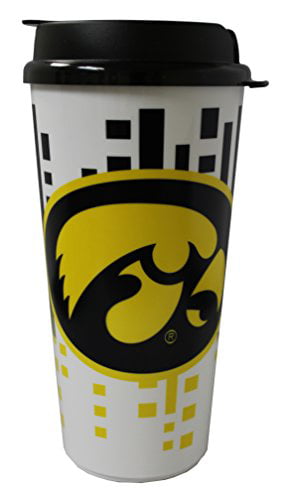 NCAA Iowa Hawkeyes Polka Dot Travel Mug