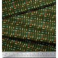 thumbnail image 3 of Soimoi Green Cotton Cambric Fabric Arrow Tribal Printed Fabric 1 Yard 42 Inch Wide, 3 of 3