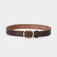 thumbnail image 6 of 2025 retro pure copper buckle handmade leather belt women's head layer cowhide casual versatile women's belt with jeans, 6 of 6