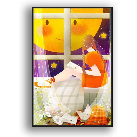 IDEA4WALL Framed Canvas Wall Art for Living Room, Bedroom Flow in The Dream Canvas Prints for Modern Home Decoration Ready to Hang
