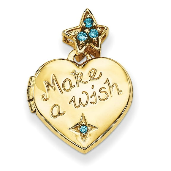 14k Yellow Gold Heart Locket