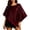 Wine, variant on Fewfanhot Sequin Satin Trim Triangle Poncho Shawl, Sparkly Loose Cape Wrap for Women Evening Themed Party Wedding