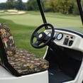 thumbnail image 6 of Pzuqiu Vintage Mushroom Golf Cart Seat Cover Set - 2-Piece Stretch-Fit Protector | Breathable, Washable Accessory for EZGO, Club Car & Yamaha 2-Seater Carts, 6 of 9