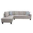 thumbnail image 3 of Pon Living Furniture 97"w L Shaped Sectional Sofa SET, Right Hand Facing - Grey, 3 of 9