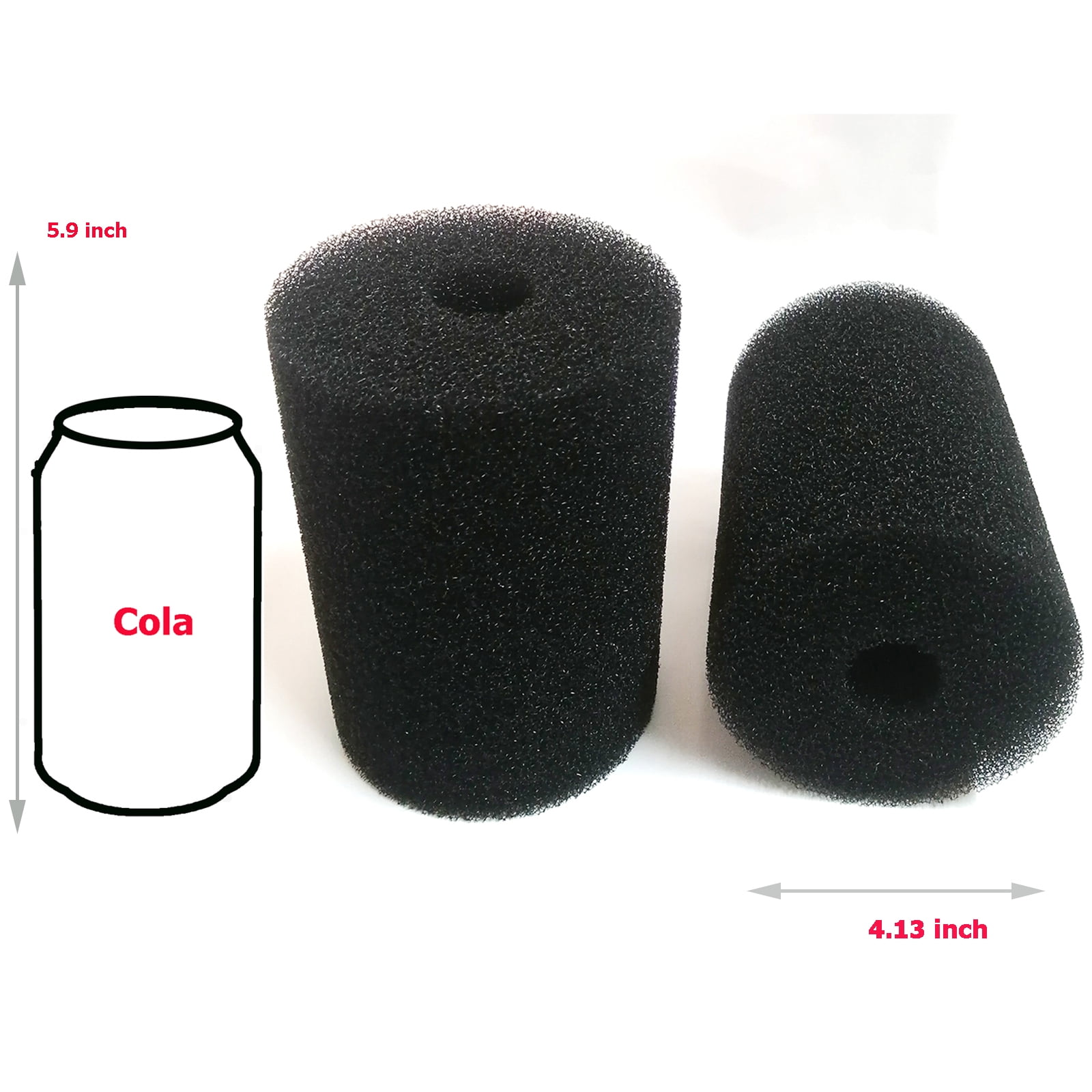 Qzbhct 2 X-Large Round Foam Filter 2 White Sponges for Aquaclear 110 Pre-Filter Aquarium, Freshwater, 4 Pack