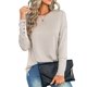 thumbnail image 4 of VISgogo - Camiseta holgada informal para mujer, color sólido, cuello redondo, manga larga, puños recortados con botones VISgogo  moda, 4 of 9