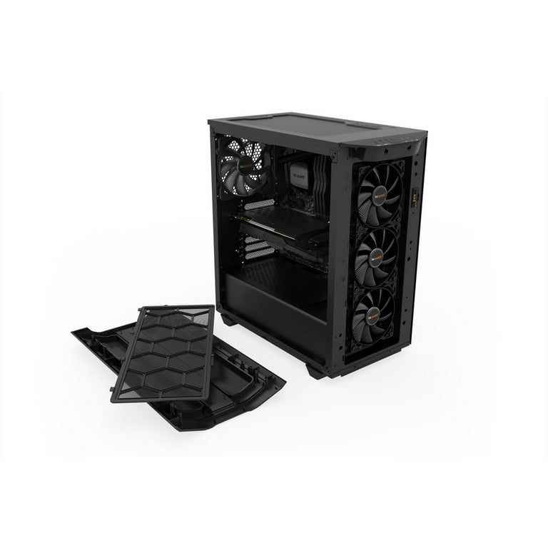 be quiet! Pure Base 500DX ATX Mid Tower PC case | ARGB | 3 Pre-Installed  Pure Wings 2 Fans | Tempered Glass Window | Black | BGW37