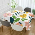 thumbnail image 2 of Yayeee Tablecloths 54" x 72" Rectangle Wrinkle Resistant Party Table Cover, Retro Yellow Floral, 2 of 8