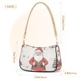 thumbnail image 3 of FORMRS Womens Shoulder Bag with Chain Strap Clutch Purse Cute Tote Handbag, Beige Christmas Santa, 3 of 7