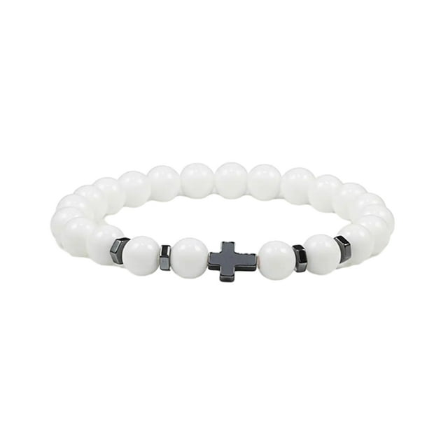 Justharion Unique Eye-catching Beaded Bracelets For Individual Style Easy Matching porcelain white 1Set