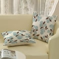 thumbnail image 4 of Brown Blue Hydrangea Pillow Covers 18x18 Set of 2 Spring Summer Floral Decorative Pillow Cases Rustic Flowers Decor Throw Pillows Holiday Outdoor Linen Farmhouse Cushion Case for Couch Sofa, 4 of 14