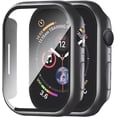 thumbnail image 2 of Smiling Paquete de 2 estuches con protector de pantalla de vidrio templado incorporado, compatible con Apple Watch Series 9 (2023) /Series 8 /Series 7 de 41 mm, estuche rígido para PC, cubierta protec, 2 of 3