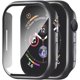 thumbnail image 2 of Smiling Paquete de 2 estuches con protector de pantalla de vidrio templado incorporado, compatible con Apple Watch Series 9 (2023) /Series 8 /Series 7 de 41 mm, estuche rígido para PC, cubierta protec, 2 of 4