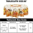 thumbnail image 2 of Fall Tablecloth Round 60 Inch Buffalo Plaid Autumn Harvest Pumpkin Tablecloths Thanksgiving Maple Leaves Decoration Outdoor Table Cloth for Dining Kitchen Holiday Party Picnic Home Decor, 2 of 6