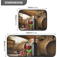thumbnail image 2 of SKYSONIC Red Wine Grapes Kitchen Rugs Set of 2, Wooden Barrel Floor Runner Area Rug Washable Carpet Mat Perfect for Living Room Bedroom Entryway, 2 of 7