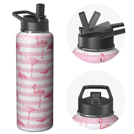 40oz Outdoor Sports Flamingo Themed Water Bottle for Flamingo Themed Fans Camping & Hiking Vacuum Insulated Stainless Steel