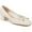 Cream Leather, variant on Womens Natalia Square Toe Heel Pumps Black Leather 9M