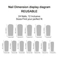 thumbnail image 2 of Funky Halloween Carnival Long Length Detachable Wearable Press on Nails Ballet Artifical False Nail Pumpkin Nails Halloween Fake Nails A1-01-04, 2 of 8