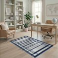 thumbnail image 2 of ODIKA Nautical Horizontal Banded Vintage Border Frame That Couch Navy Stain Resistant Low Profile for Dorm Room, Small Living Apartment, 2 of 7