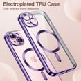 thumbnail image 3 of JETech Electroplated Case for iPhone 15 Plus 6.7-Inch, Camera Lens Full Protection, Compatible with MagSafe Wireless Charging, Shockproof Soft TPU Phone Cover (Purple), 3 of 7