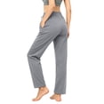 thumbnail image 6 of Nhthy Women’s Solid Color Daily Wear Trousers, Relaxed Straight Silhouette, Lightweight Breathable, Casual Loose Long Pants for Hot Weather Outdoor Activities Gray XXXL, 6 of 9