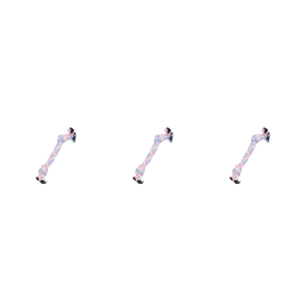 Methold Cuerdas de algodón interactivo resistente a mordeduras limpieza perros juguete Flexible cabeza calva masticar juguetes Type1 NO1