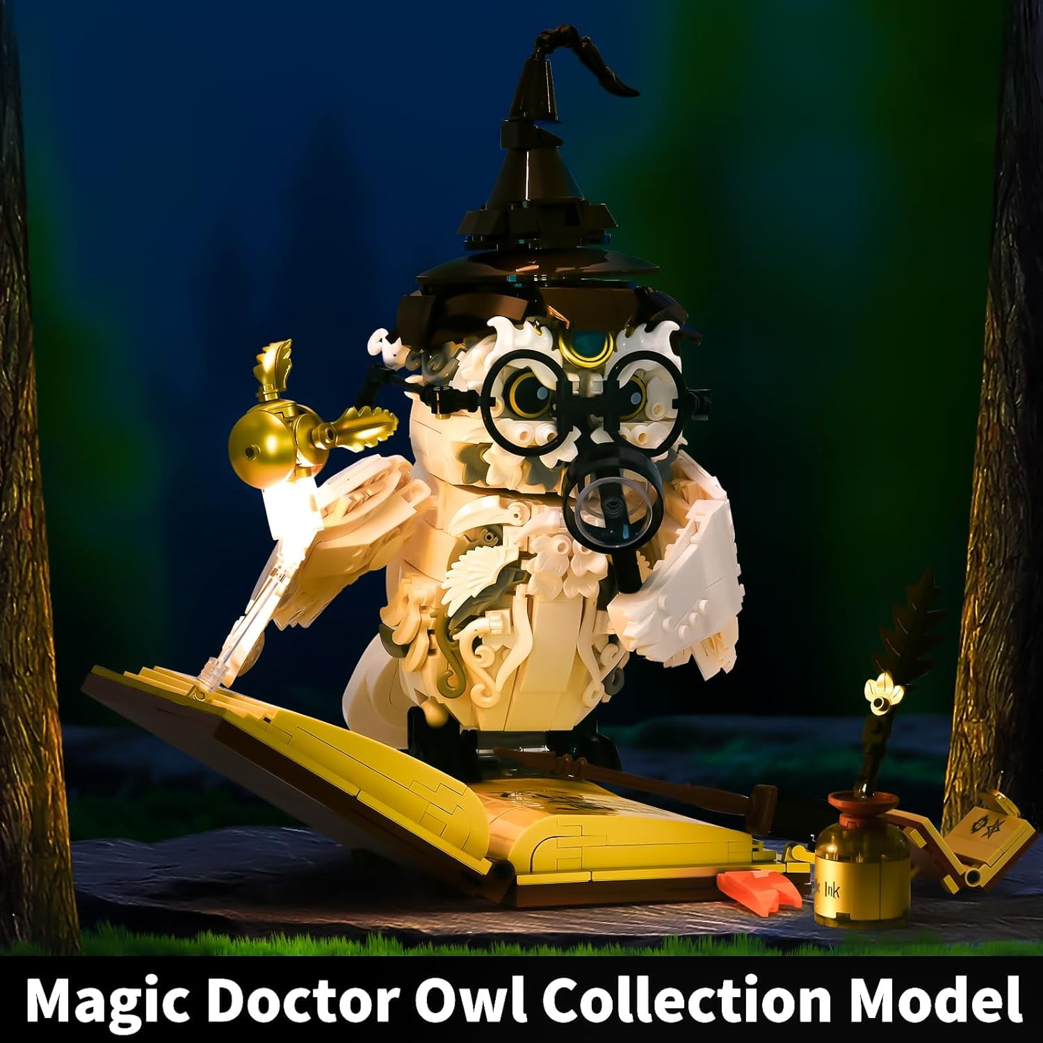 GZBrick Animal Magic Doctor Owl Harry Building Sets Potter Bird for Adults Boys Compatible with Lego