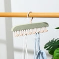 thumbnail image 1 of Xihbxyly Organizador de Ropa Interior Multifuncional, Ganchos de Pared Que Ahorran Espacio, Tendedero Versátil, Almacenamiento para Dormitorio, Diseño Verde y Beige, Tamaño 28 X 14 X 2,5 Cm, Incluye, 1 of 6