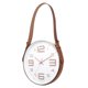 thumbnail image 1 of Reloj de pared dorado redondo de 12 pulgadas, pantalla grande con cinturón de PU Vhermosa Cuadros y Relojes de Pared, 1 of 5