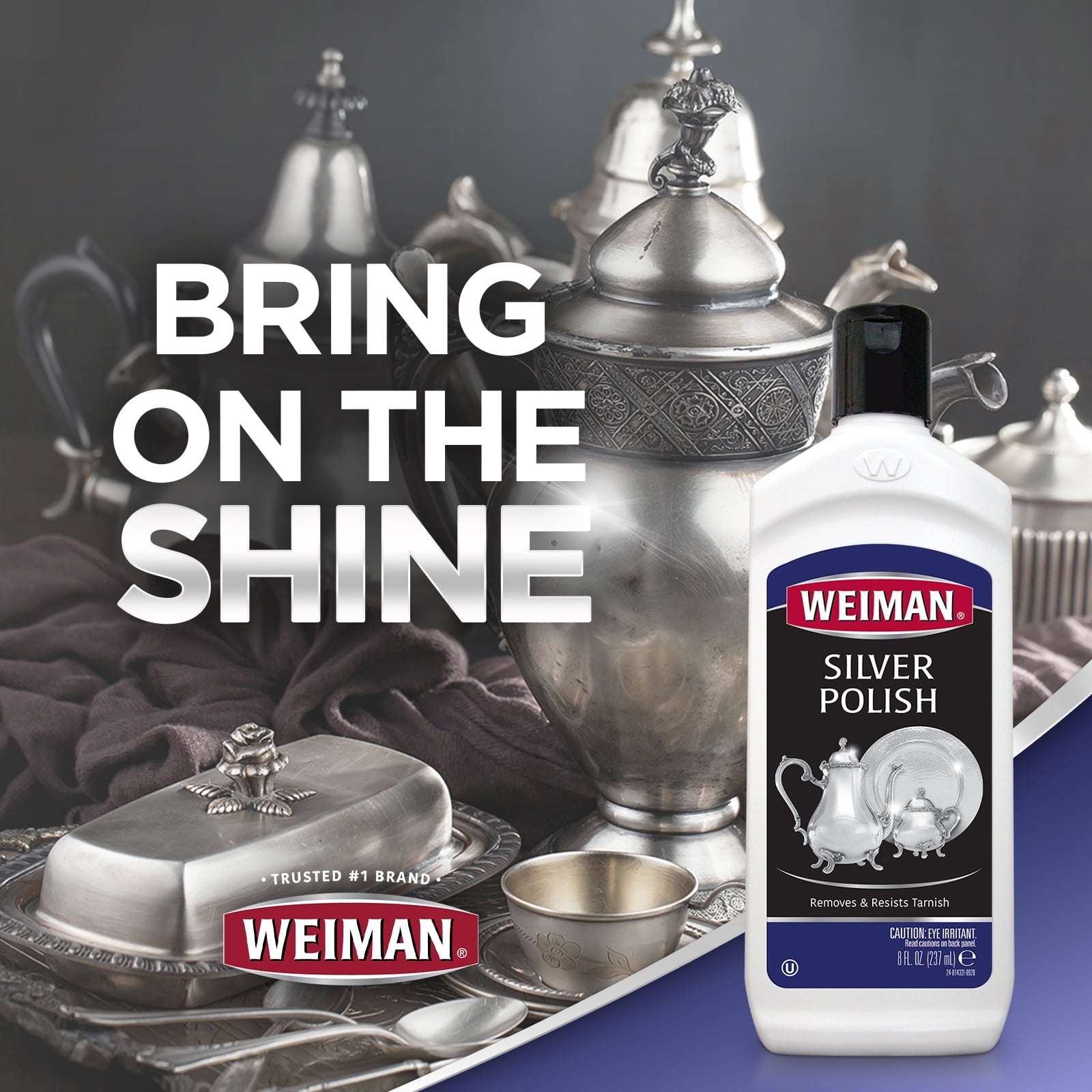  Weiman Instant Tarnish Remover for Silver and Copper - 16 Ounce  Bottle - Restore Silver Plated Jewelry Heirlooms Copper and More : Health &  Household