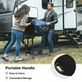 thumbnail image 5 of Folding Stool, 24 inch Tall Folding Bar Stool with Handle, Metal and Plastic Foldable Stool with Steel Frame Legs for Adults, 550lbs Capacity, Black, 5 of 5