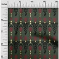 thumbnail image 1 of oneOone Polyester Lycra Fabric Stripe & Paisley Ikat Decor Fabric Printed BTY 56 Inch Wide, 1 of 4