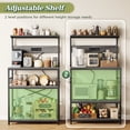 thumbnail image 2 of Amadwell Kitchen Bakers Rack with Power Outlets, 31.5" Large Microwave Stand, Coffee Bar Station, 2 of 9