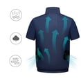 thumbnail image 3 of Men's Lightweight Softshell Vest Short Sleeve Zipper Jackets for Golfing Hiking Running Blue M, 3 of 6