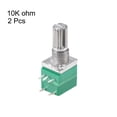 thumbnail image 2 of Unique Bargains Potentiometer With Switch  B10K Ohm Variable Resistors Single Turn Rotary Carbon Film Taper RV097NS 2pcs, 2 of 3