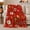 Red Gift Pattern, variant on Holiday Boxes Holly Pattern Cheerful Holiday Cheer Painterly, Festive Holiday Scene, Warm Flannel Blanket for Living Room and Reading Nook, Art Lovers Christmas Gift, Festive Home Decor