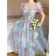 thumbnail image 1 of Vestido De Flores Fragmentada De Encaje De Diseño De Estilo Francés Fiesta De Verano Sin Hombros Suave Vintage Largo Para Mujeres, 1 of 3